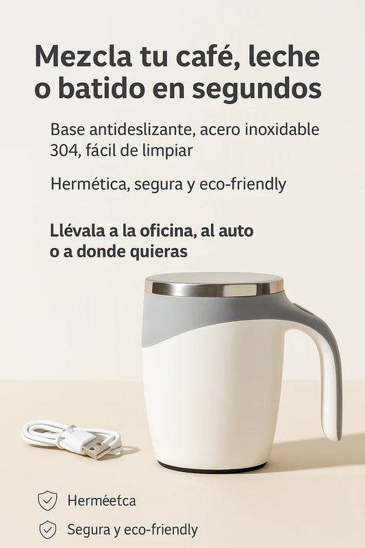 Taza Mezcladora Automática — Mezcla Fácil, Todo en Uno (USB Recargable) + ENVÍO GRATIS