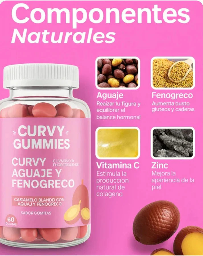 🍑 CURVY GUMMIES - Premium 60 Gomitas